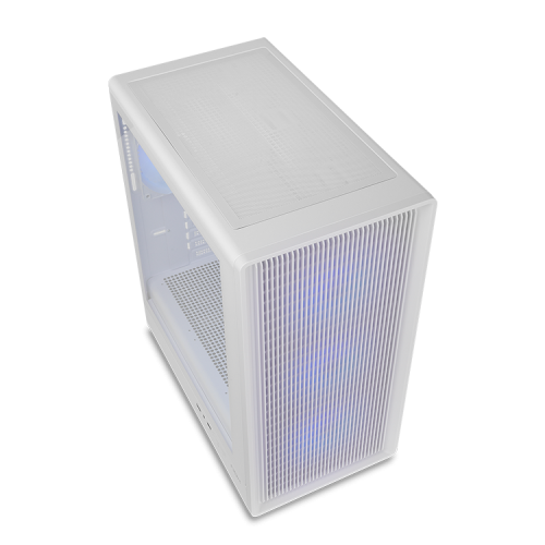 NOX Infinity IOTA Semitorre Blanca con Cristal Templado y ARGB