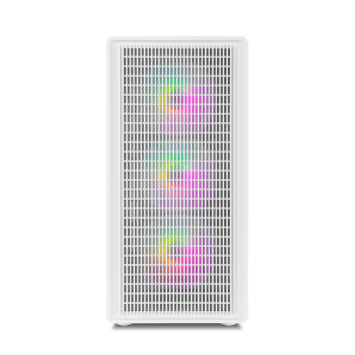 NOX Infinity IOTA Semitorre Blanca con Cristal Templado y ARGB