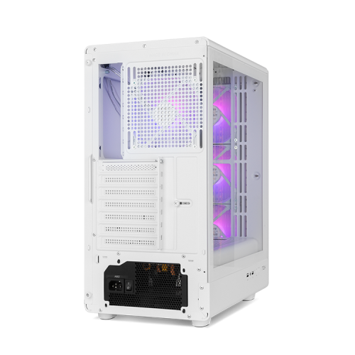 NOX Infinity IOTA Semitorre Blanca con Cristal Templado y ARGB