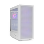 NOX Infinity IOTA Semitorre Blanca con Cristal Templado y ARGB