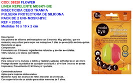 MOSKIBYE Pack de 2 Pulseras Repelentes de Insectos de Silicona