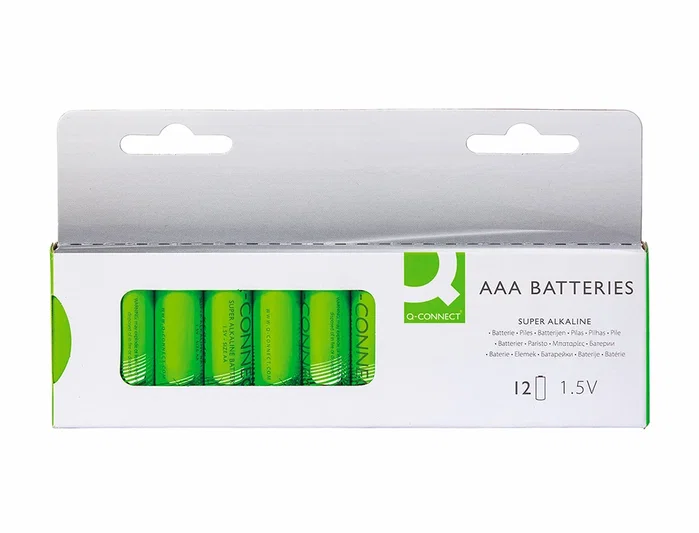 Q-connect Pila Alcalina AAA Blister con 12 Unidades 1.150 mAh