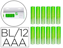 Q-connect Pila Alcalina AAA Blister con 12 Unidades 1.150 mAh