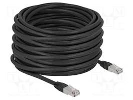 DeLOCK Cable de red Cat.6A S/FTP PE Outdoor 20 m negro