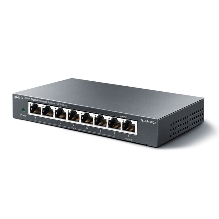 TP-Link TL-RP108GE Switch Gestionado L2 Gigabit 8 Puertos Passive PoE Negro