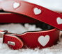 Hunter Collar Love M-L Cuello 47-54 cm Ancho 3.9 cm Rojo-Negro Cuero de Vaca