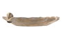 DKD Home Decor Centro Mesa Tropical Dorado Hoja Resina 26 x 6 x 33 cm