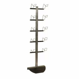 BiciSupport Expositor para 10 Cascos de Bicicleta, Altura 172 cm, Base 60x37 cm - Ideal para Tiendas