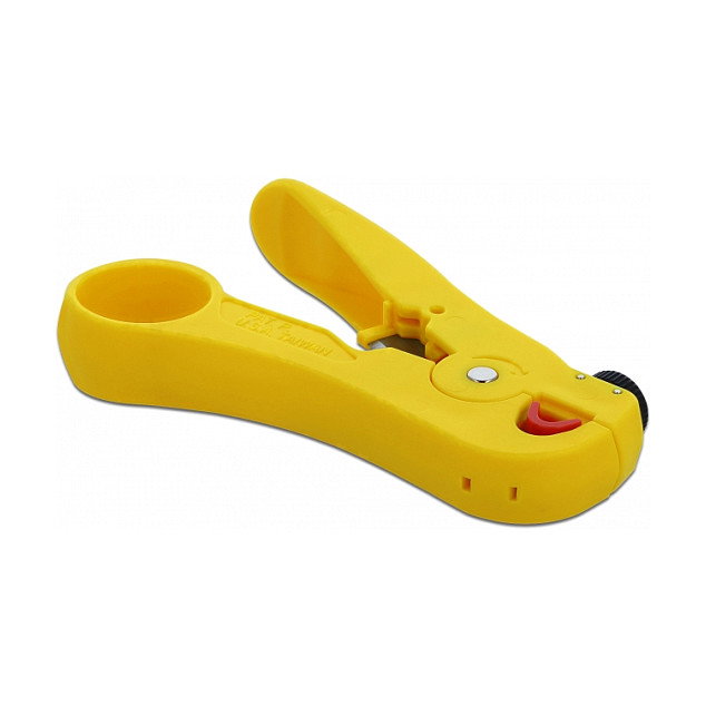 DeLOCK 86478 - Pelacables para cables de 3,5 a 9,0 mm, color amarillo, 111 x 66 x 22 mm