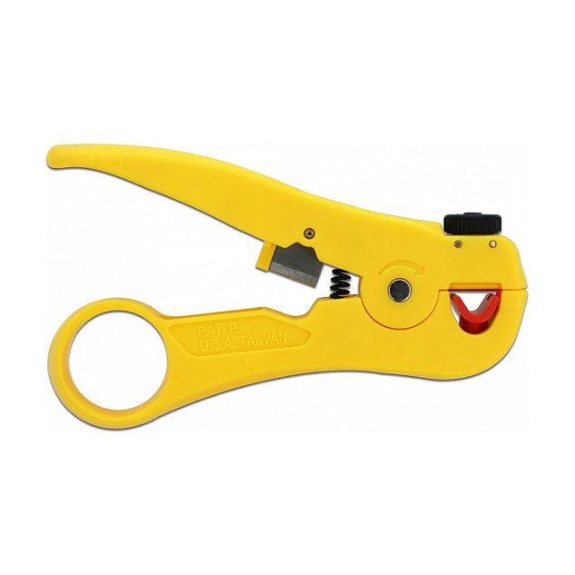 DeLOCK 86478 - Pelacables para cables de 3,5 a 9,0 mm, color amarillo, 111 x 66 x 22 mm