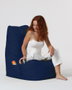 Atelier Del Sofa Puf de Jardín Dark Blue, Comodidad y Estilo Exterior, Tejido Poliéster, 60x90x35 cm Asiento, Resistente al Agua, Espuma EPS Reciclado