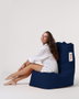 Atelier Del Sofa Puf de Jardín Dark Blue, Comodidad y Estilo Exterior, Tejido Poliéster, 60x90x35 cm Asiento, Resistente al Agua, Espuma EPS Reciclado