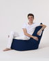Atelier Del Sofa Puf de Jardín Dark Blue, Comodidad y Estilo Exterior, Tejido Poliéster, 60x90x35 cm Asiento, Resistente al Agua, Espuma EPS Reciclado