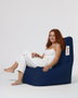 Atelier Del Sofa Puf de Jardín Dark Blue, Comodidad y Estilo Exterior, Tejido Poliéster, 60x90x35 cm Asiento, Resistente al Agua, Espuma EPS Reciclado
