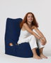 Atelier Del Sofa Puf de Jardín Dark Blue, Comodidad y Estilo Exterior, Tejido Poliéster, 60x90x35 cm Asiento, Resistente al Agua, Espuma EPS Reciclado