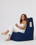 Atelier Del Sofa Puf de Jardín Dark Blue, Comodidad y Estilo Exterior, Tejido Poliéster, 60x90x35 cm Asiento, Resistente al Agua, Espuma EPS Reciclado