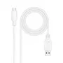 Nano Cable 10.01.4002-W Cable USB 3.1 Gen2 Tipo-C Macho a USB Macho 2 Metros Blanco 3A 10Gbps
