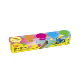 Jovi Blandiver Soft Dough Colores Neón, Pack de 5 Botes de 110g