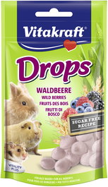 Vitakraft Drops Conejos Enanos Fruta 75gr Golosinas Sanas para Conejos con Vitaminas y Minerales