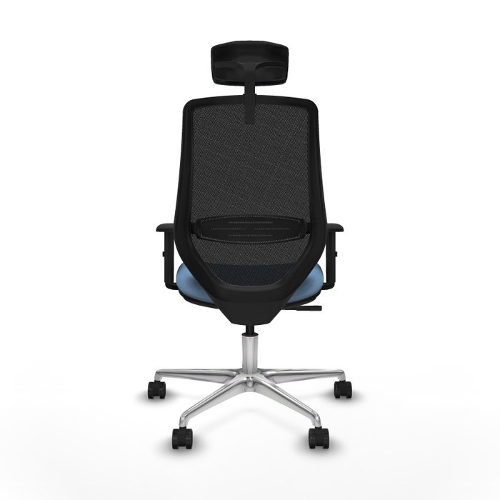 PIQUERAS Y CRESPO Silla de oficina Mardos con mecanismo Sincro, Azul cielo y Negro