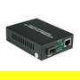 VALUE 21.99.1199 Convertidor Ethernet Gigabit RJ-45 a SFP LC, 1000 Mbit/s, Compatible con 10Base-T/100Base-TX/1000Base-TX/1000Base-X/100Base-FX, IEEE 802.3, Negro