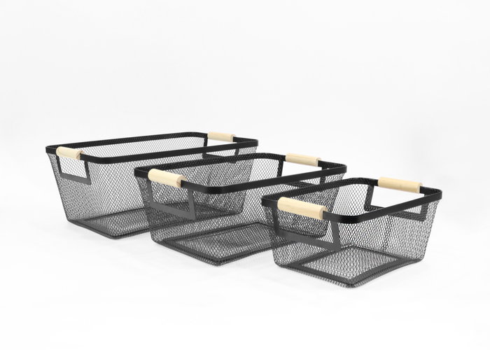 Confortime Cesta Metal Organizador 37 cm x 23 cm x 16 cm (8 Unidades)