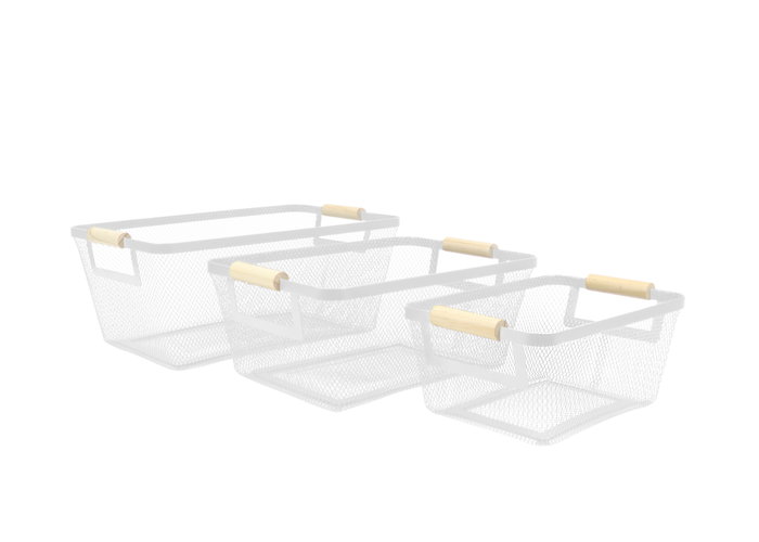 Confortime Cesta Metal Organizador 37 cm x 23 cm x 16 cm (8 Unidades)