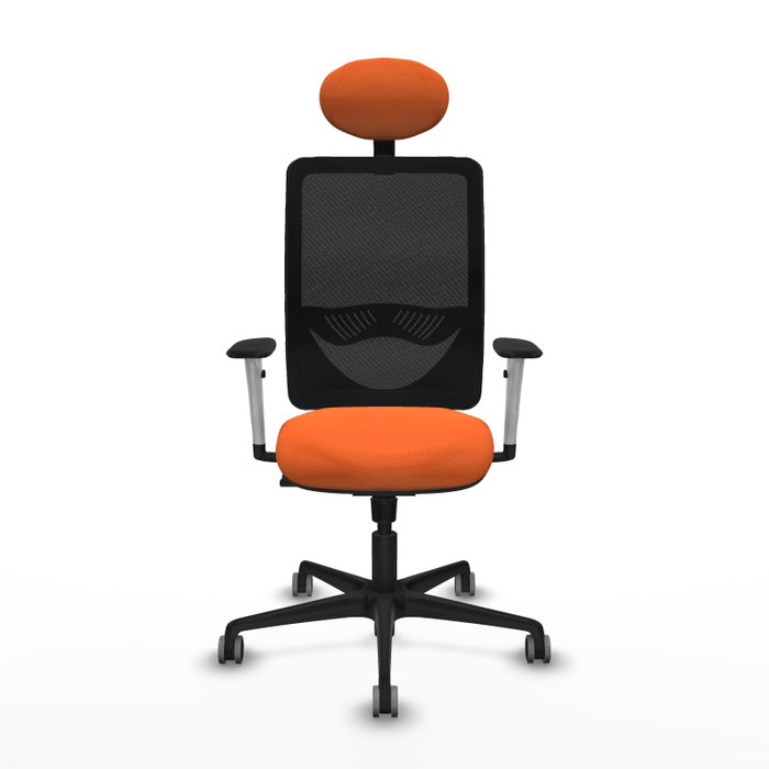 PIQUERAS Y CRESPO Silla de oficina Zulema Naranja y Negro