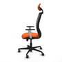 PIQUERAS Y CRESPO Silla de oficina Zulema Naranja y Negro