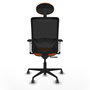 PIQUERAS Y CRESPO Silla de oficina Zulema Naranja y Negro