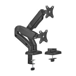 AISENS - SOPORTE DE MESA PRO CONTRAPESO GIRATORIO E INCLINABLE PARA MONITOR/TV 9KG (3 PIVOTES, 2 BRAZOS) DE 17-32, NEGRO