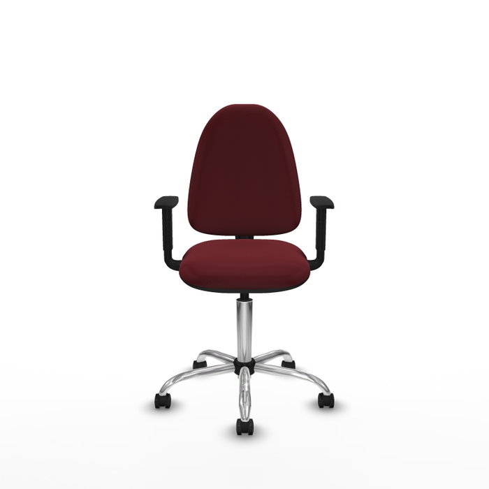 PIQUERAS Y CRESPO Silla de oficina Aýna Granate con Base Cromada