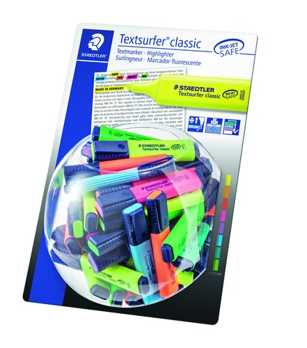 Staedtler Textsurfer Classic 364 Marcadores Fluorescentes Neon Surtidos Expositor de 100 Unidades