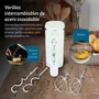 Grunkel AM-25G Batidora Amasadora de Mano 250W, 5 Velocidades con Función Turbo, Color Blanco, con Varillas y Ganchos para Mezclar y Amasar