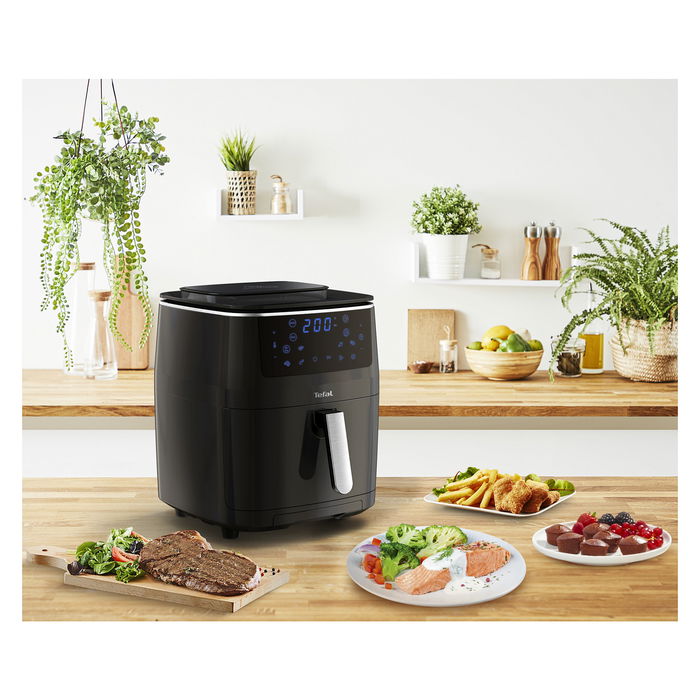Tefal Easy Fry Classic Freidora de Aire Caliente con Función Grill y Vapor, 1.6L, 1700W, 7 Programas, 80-200°C, Temporizador 60 min, Negro, FW2018