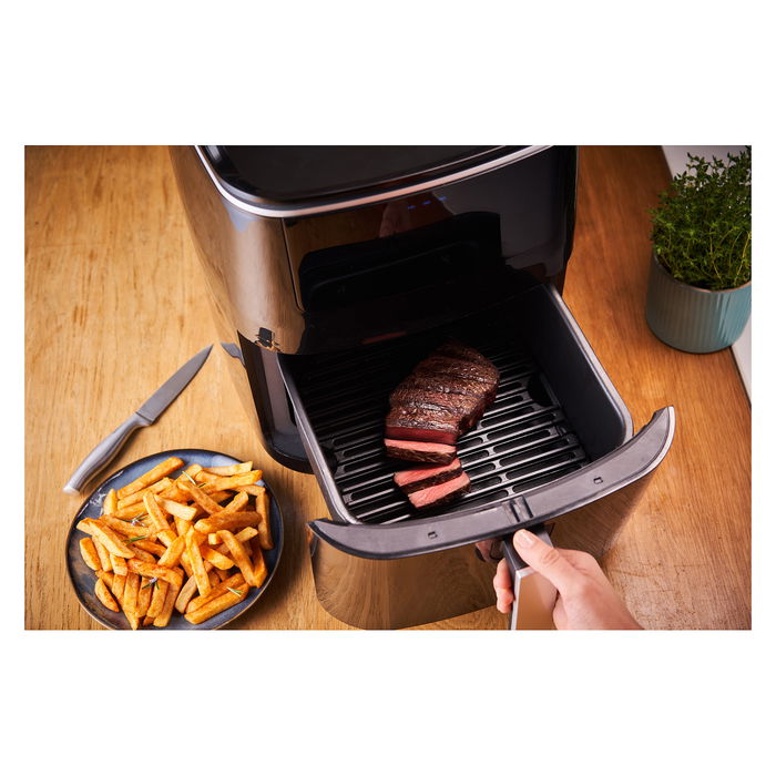Tefal Easy Fry Classic Freidora de Aire Caliente con Función Grill y Vapor, 1.6L, 1700W, 7 Programas, 80-200°C, Temporizador 60 min, Negro, FW2018
