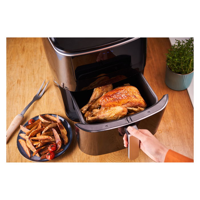 Tefal Easy Fry Classic Freidora de Aire Caliente con Función Grill y Vapor, 1.6L, 1700W, 7 Programas, 80-200°C, Temporizador 60 min, Negro, FW2018