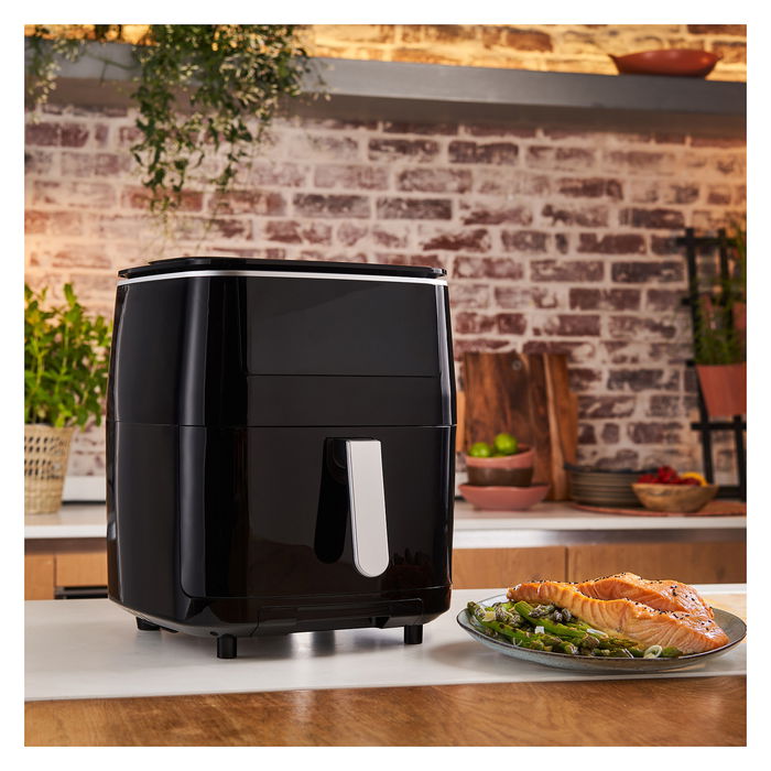 Tefal Easy Fry Classic Freidora de Aire Caliente con Función Grill y Vapor, 1.6L, 1700W, 7 Programas, 80-200°C, Temporizador 60 min, Negro, FW2018