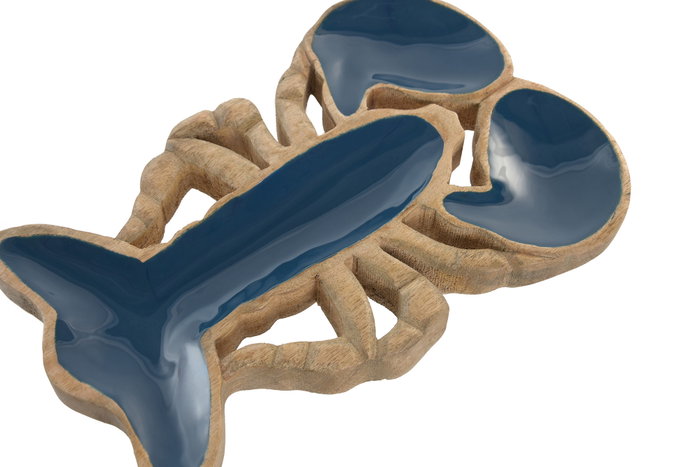 DKD Home Decor Centro de Mesa de Mango Azul DKD Home Decor Centro de Mesa de Mango Azul