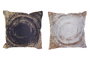 DKD Home Decor Cojín Moderno Negro Plateado 45 x 45 x 10 cm (4 Unidades)