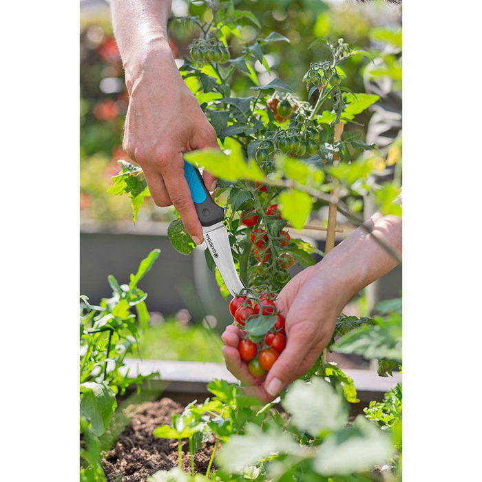 Gardena 12211-20 Cuchillo Veggiecut para Cosechar, Limpiar y Pelar Verduras, Acero Inoxidable