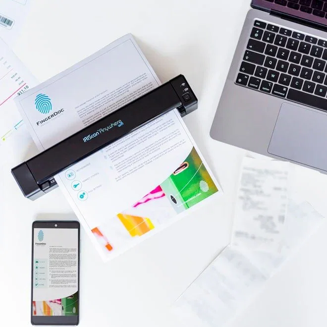 I.R.I.S. IRIScan Anywhere 6 WiFi - Escáner Portátil A4 - 1200 x 1200 DPI - Color - Batería - USB-C - Negro