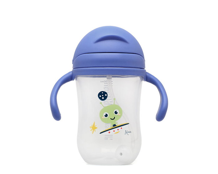 KioKids Taza Aprendizaje Step 3 300 mL Con Asas Azul para Bebés +6 Meses