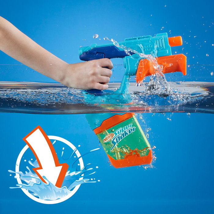 Hasbro Nerf Super Soaker Dunk Fill Doble G0995, Pack de 2 Lanzadores de Agua para Exterior, 300 ml por Tanque