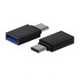 AISENS Mini Adaptador de Aluminio USB 3.2 Gen1 Negro