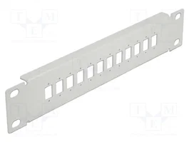 DeLOCK Panel de conexión de fibra óptica 12 puertos SC Simplex/LC Duplex 10 pulgadas gris