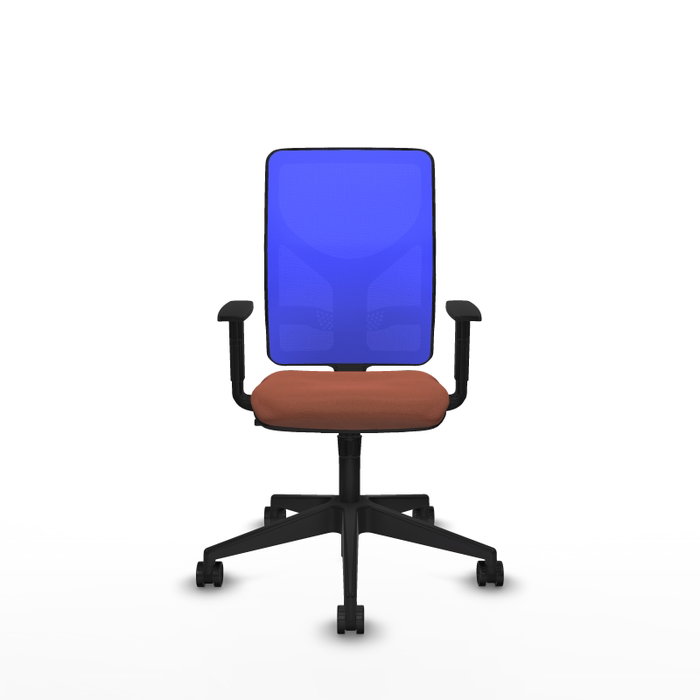 PIQUERAS Y CRESPO Silla de oficina Motilla con mecanismo Sincro, malla Azul y tela Marrón PIQUERAS Y CRESPO Silla de oficina Motilla con mecanismo Sincro, malla Azul y tela Marrón