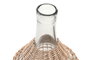 DKD Home Decor Jarrón de Cristal y Ratán Trenzado 6,5 L