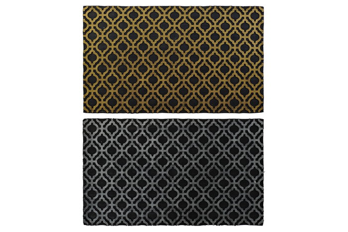 DKD Home Decor Felpudo de Goma Geométrico Surtido de 2 Unidades DKD Home Decor Felpudo de Goma Geométrico Surtido de 2 Unidades