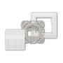 LogiLink Placa de pared Keystone para 2 módulos, proyectada, UP/50, blanco puro
